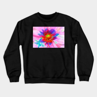 Dahlia, Dahlia, abstract, colorful, flower, bloom Crewneck Sweatshirt